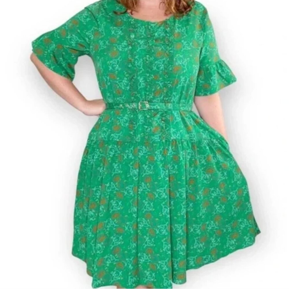 Disney Green Floral Midi Dress
